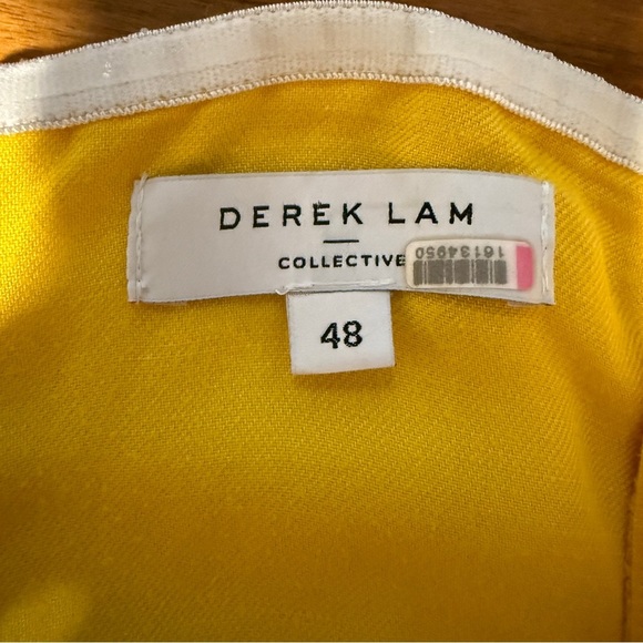 Derek Lam collective yellow strapless wide leg jumpsuit stretchy fabric size 48 - Picture 6 of 10